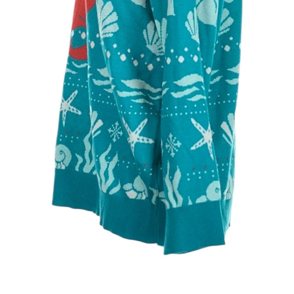 Torrid Disney Princess Ariel Fair Isle Sweater Little Mermaid NWT 1X 14/16 Knit - Picture 5 of 9